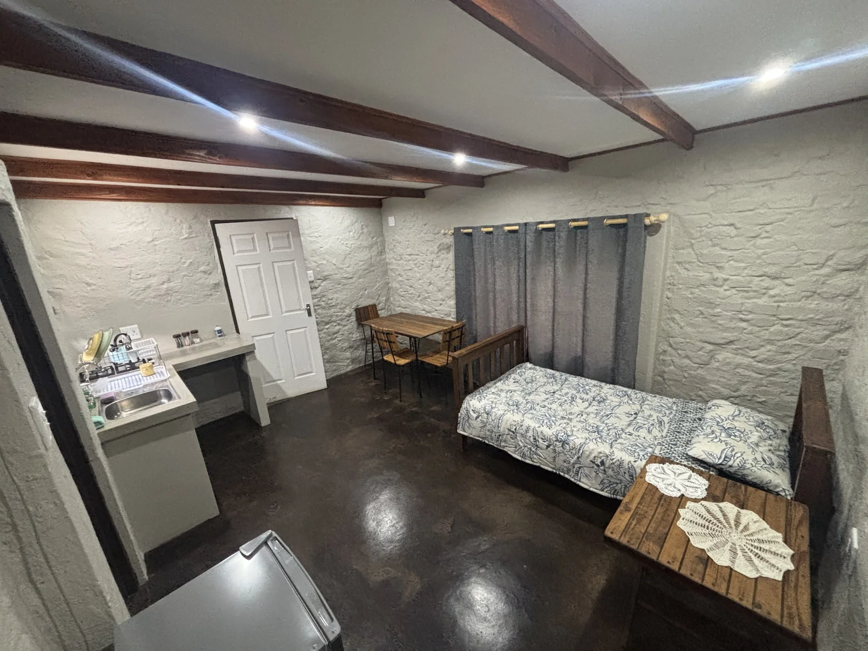 Luxury safari lodge bedroom interior